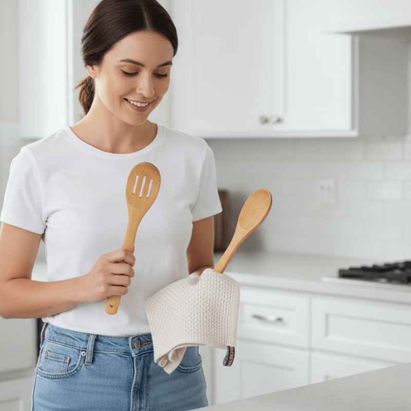 Waratah Wood Co™ 6-Pieces 100% Cotton Waffle Weave Dish Cloths